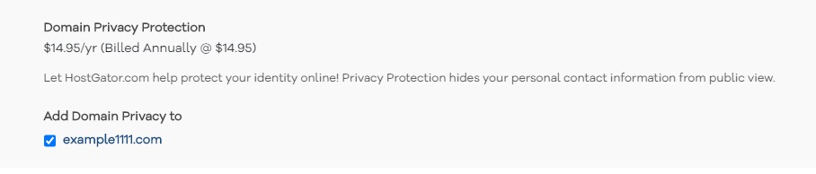 hostgator privacy protection
